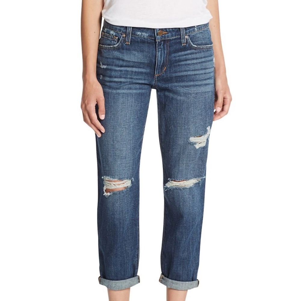 JOE’S Jeans Cropped Boyfriend Distressed Jeans Aura Size 27